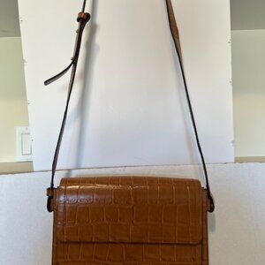 Vince Camuto crossbody croc leather bag.